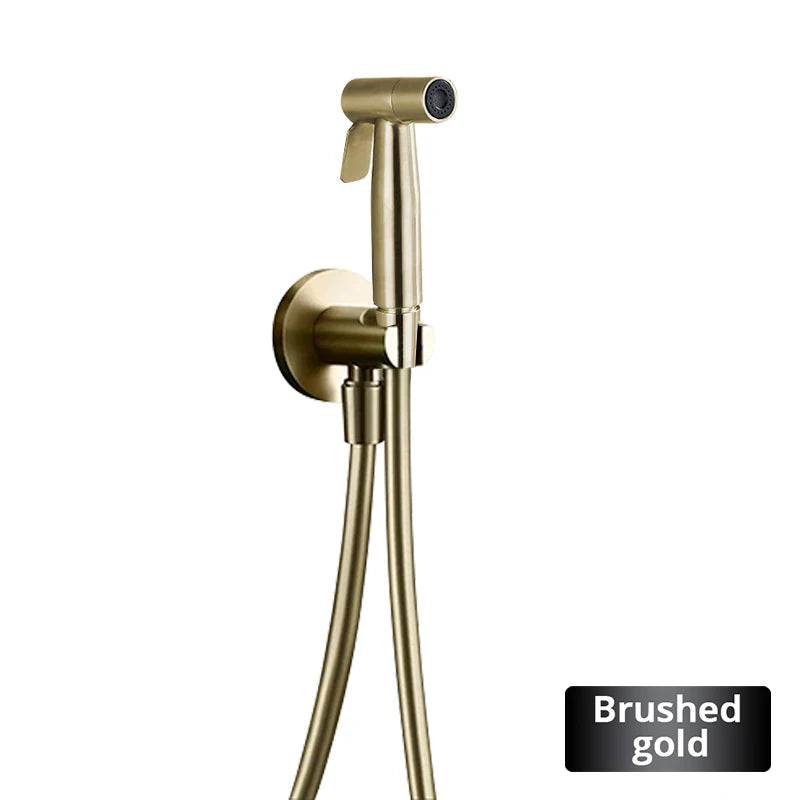 Douchette WC Kit Complet avec Support Mural, 4 Finitions