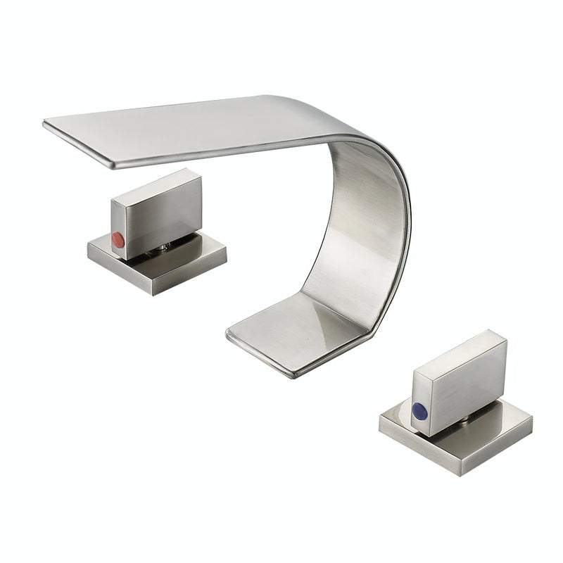 Robinet de Baignoire Cascade Double Bec 3 Pièces