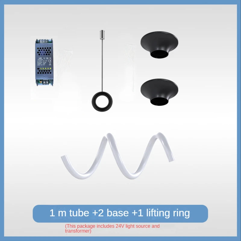 Suspension Cuisine LED Tube Silicone Flexible, 1 à 15 m
