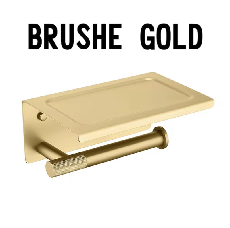 Accessoires Salle de Bain Doré Brossé à la Pièce, 24 Articles