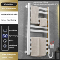 Sèche-Serviette Électrique Mural Aluminium Affichage Digital 35 à 96 cm