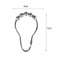 Crochets de Rideau de Douche à Billes Roulantes, Lot de 12, 5 Finitions