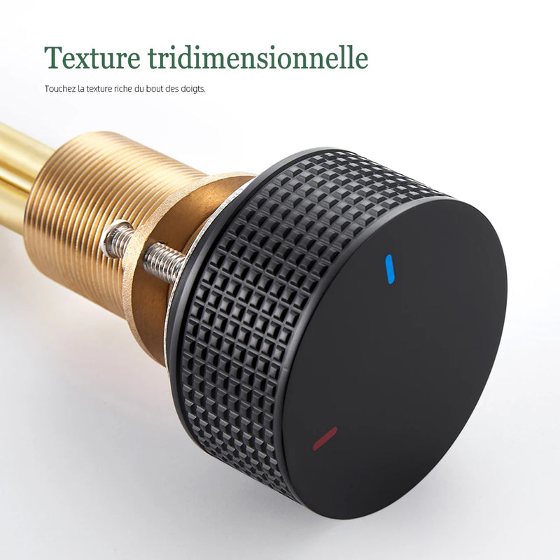 Mitigeur Lavabo Haut 2 Trous Laiton, Bec Pivotant 360°, 5 Finitions