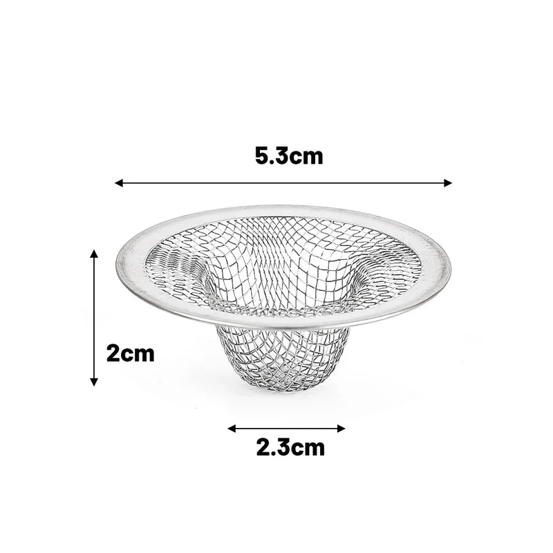 Filtre d'Évier Inox Anti-Cheveux, 4 Diamètres, Lot de 1 à 10