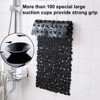 Tapis de Baignoire Galets Antidérapant à Ventouses 70 x 36 ou 88 x 40 cm