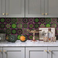 Carreaux Adhésifs Crédence 15 cm, 27 Motifs Colorés, 12 ou 24 Pièces