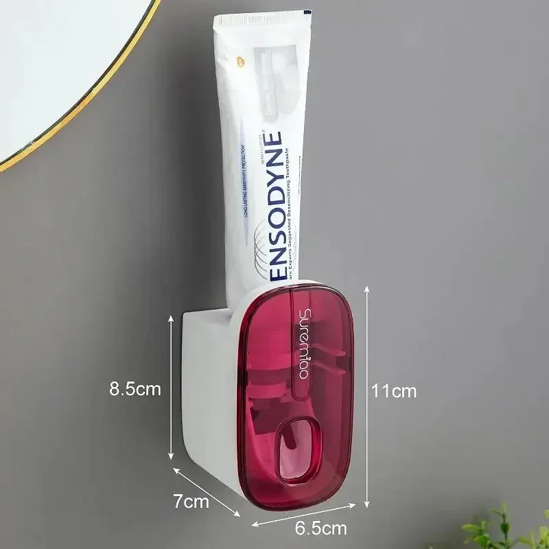 Distributeur de Dentifrice Mural Automatique Porte-Brosse, 1 ou 2 Pièces