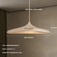 Suspension Cuisine Japonaise Wabi-Sabi Beige, Abat-Jour 80 ou 100 cm