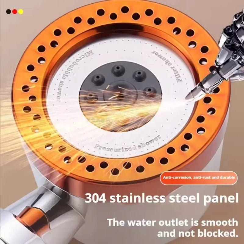 Pommeau de Douche Haute Pression 5 Modes Filtre Intégré, 9 Coloris