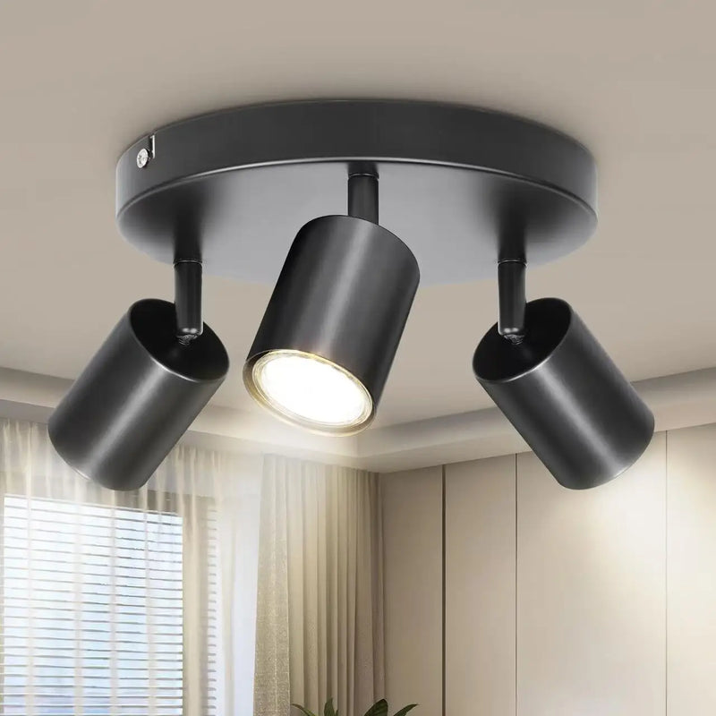 Plafonnier LED Cuisine Multi-Têtes GU10 1 à 4 Spots Orientables