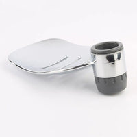 Porte-Savon Barre de Douche Chromé Ovale ou Feuille 22 à 25 mm