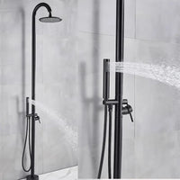 Colonne de Douche Extérieure Inox 235 cm, Noir Mat ou Brossé