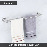 Accessoires Salle de Bain Chromés Inox à la Pièce, 14 Articles