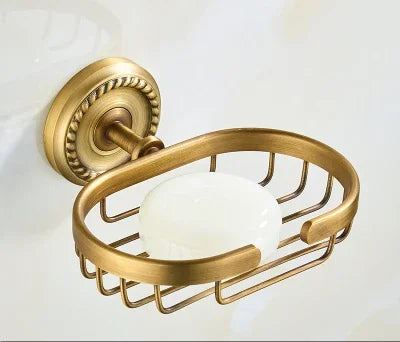 Accessoires Salle de Bain Laiton Antique Brossé à la Pièce, 20 Articles