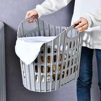 Panier à Linge Pliable Ajouré en Plastique, 3 Tailles, 4 Coloris