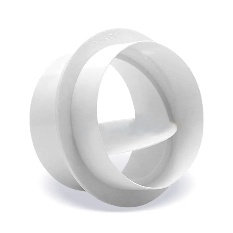 Clapet Anti-Retour de Conduit à Collerette, PVC Blanc, 80 à 150 mm