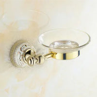 Ensemble d'Accessoires Salle de Bain Céramique Chromé