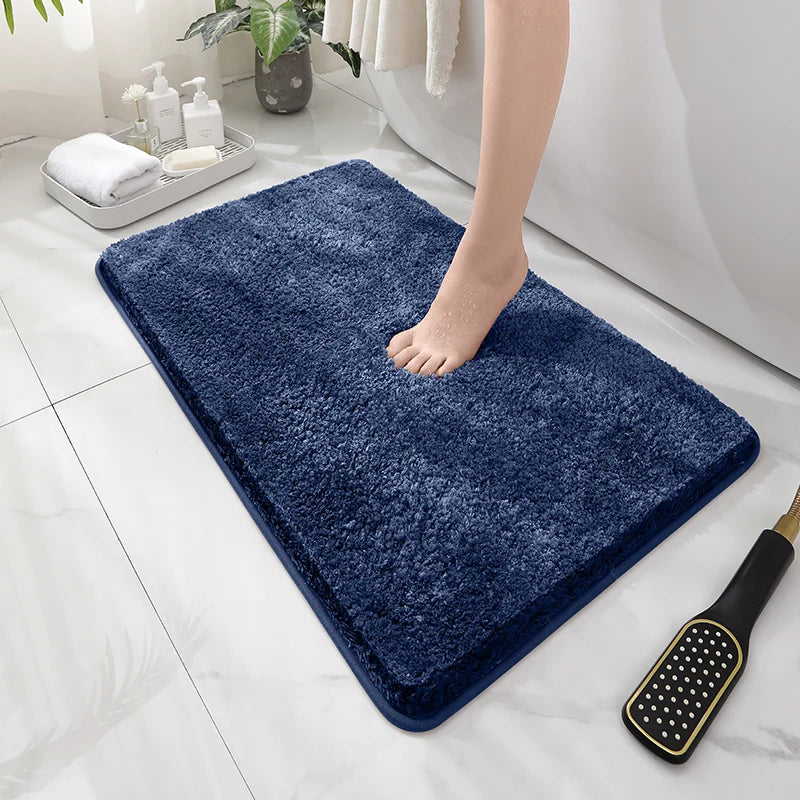 Tapis de Bain Peluche Épais Antidérapant, 13 Coloris, 2 Tailles