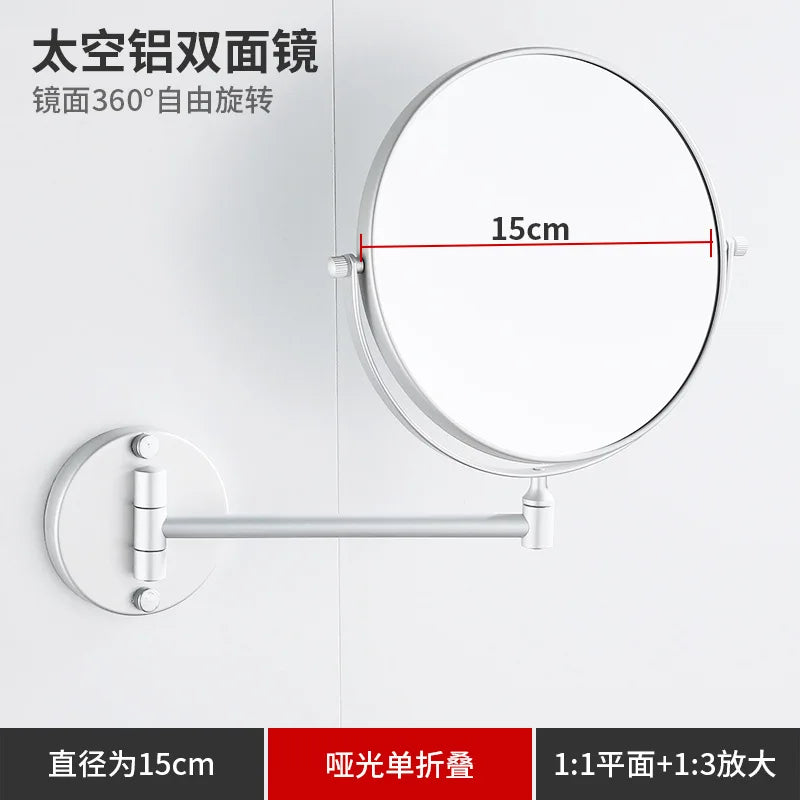 Miroir Grossissant Mural Double Face Sans Perçage 4 Finitions