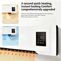 Radiateur Salle de Bain Mural Soufflant 2 en 1 Chaud et Frais, Télécommande