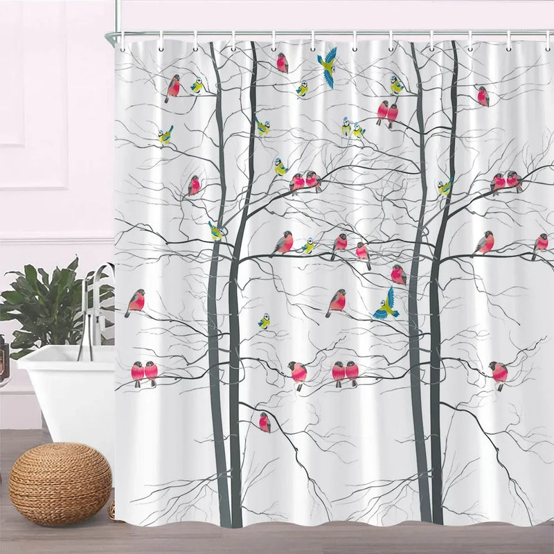 Rideau de Douche en Tissu Polyester, 28 Motifs au Choix, 90 à 240 cm