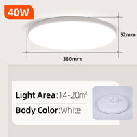 Plafonnier LED Salle de Bain Bois, Puissance et Teinte au Choix