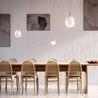 Suspension Cuisine Goutte en Résine Effet Pierre, LED 5 à 10 W