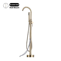 Robinet Baignoire sur Pied Autoportant avec Douchette, Hauteur 130 cm, 5 Finitions