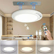 Plafonnier Cuisine Rond Sans Fil Batterie 8 000 mAh, Détecteur de Mouvement 150°