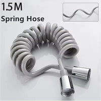 Douchette WC Inox Noire ou Brossée avec Flexible Spiralé 1,5 m