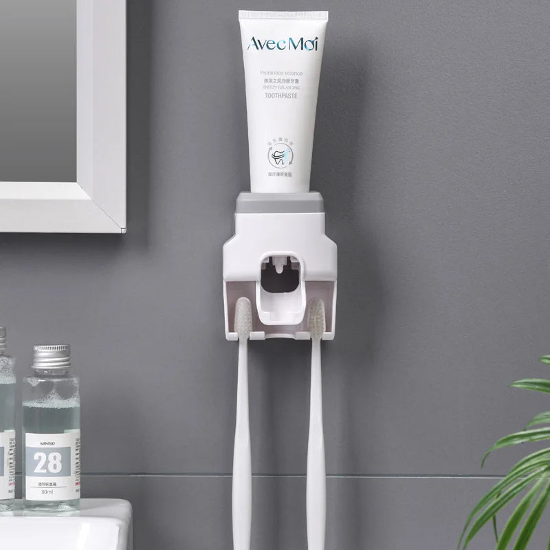 Porte-Brosse à Dents Mural et Distributeur de Dentifrice, 10 Modèles, Gobelets Magnétiques