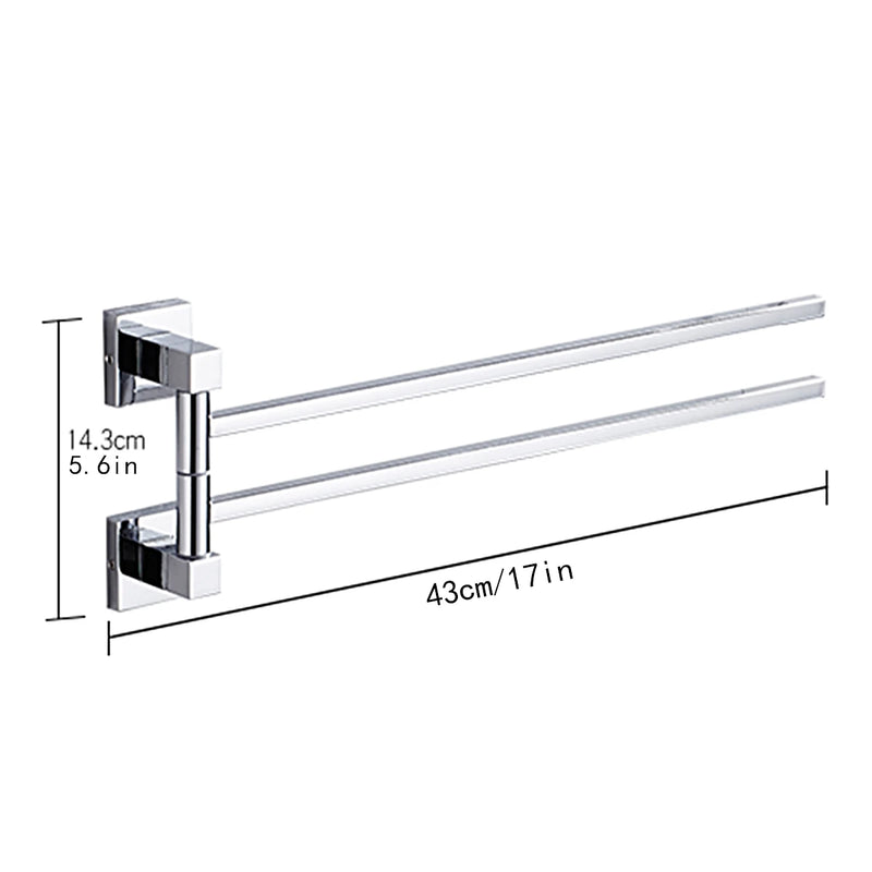 Porte-Serviette Pivotant Chromé en Inox, 2, 3 ou 4 Bras