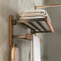 Accessoires Salle de Bain Bois Noyer Noir à la Pièce, 15 Articles