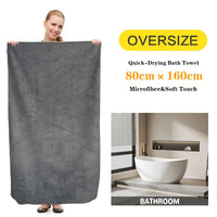 Serviette de Bain Microfibre Séchage Rapide avec Pochette, 4 Tailles