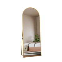 Miroir sur Pied XXL Noir ou Doré Verre Trempé