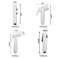 Douchette WC Blanche Pulvérisateur ABS ou Inox avec Flexible et Support Mural