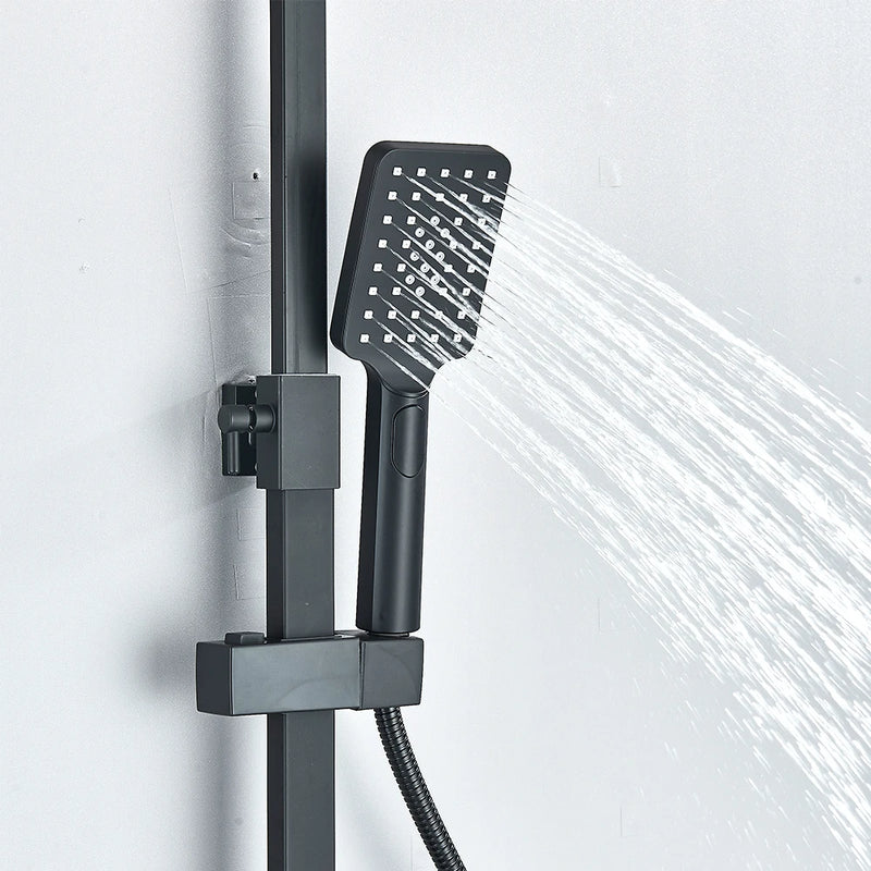 Colonne de Douche Pluie avec Douchette Bidet et Bec de Bain, 5 Finitions