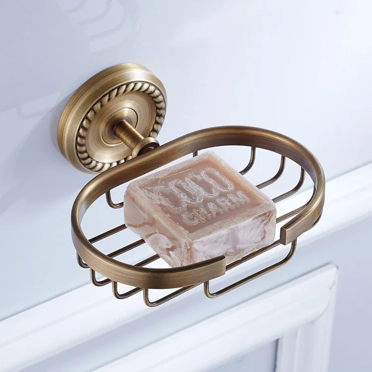 Ensemble d'Accessoires de Salle de Bain Bronze Antique