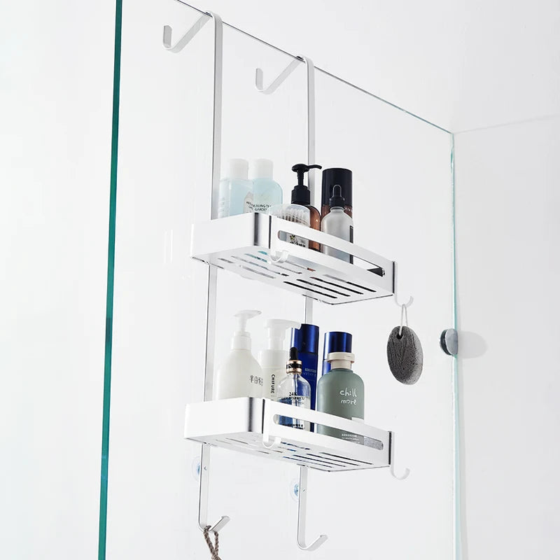 Étagère de Douche d'Angle Suspendue 2 ou 3 Niveaux