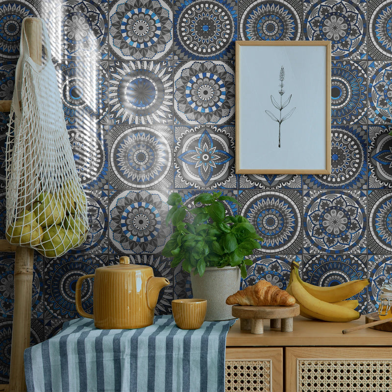 Carreaux Adhésifs Crédence 15 cm, 27 Motifs Colorés, 12 ou 24 Pièces