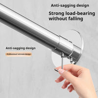 Barre Rideau de Douche d'Angle Inox Chromé, 80 à 130 cm