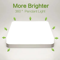Plafonnier LED Carré Cuisine 3 Teintes 18 à 45 W