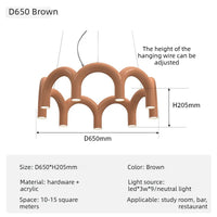 Suspension Cuisine LED Arches Colorées, 2 à 12 LED, 6 Coloris