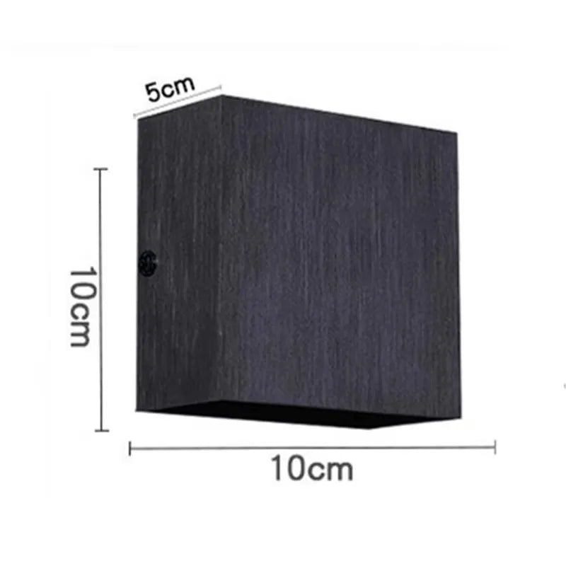 Applique Murale LED Cube Haut et Bas, Blanc ou Noir, 6 ou 10 W