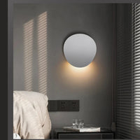 Applique Murale LED Disque ou Galet, Aluminium, Noire ou Blanche, 7 W