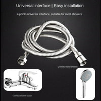 Flexible de Douche Renforcé Noir et Argenté 150-200 cm