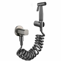 Douchette WC Kit Laiton Gris Brossé avec Pomme de Douche