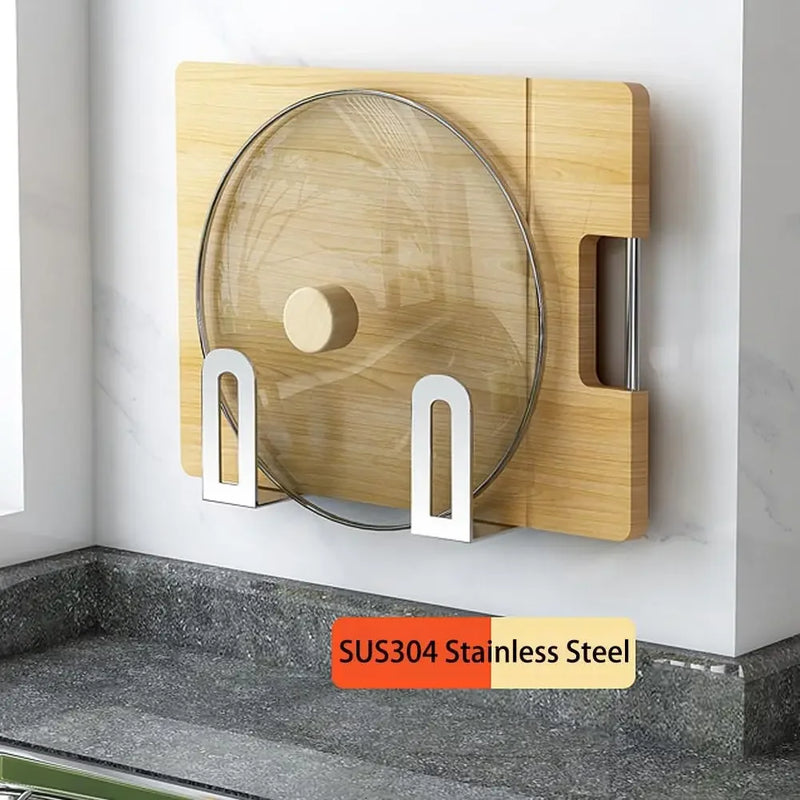 Range-Couvercle Mural Inox 304 Adhésif, 2 à 6 Supports, 3 Finitions
