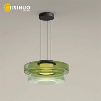 Suspension Cuisine Verre Étagé Vert, Ambre ou Gris, 1 à 3 Niveaux