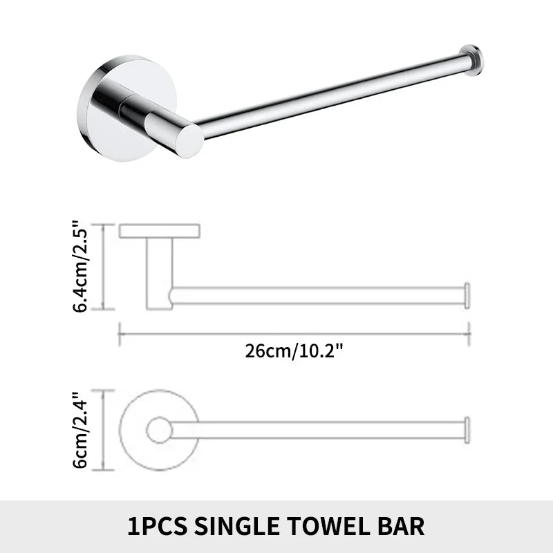 Accessoires Salle de Bain Inox Doré ou Chromé à Choisir